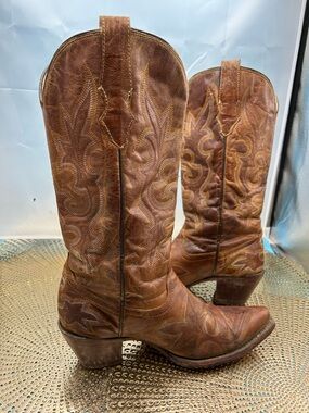 Corral women 8 fancy stitch cowgirl boots